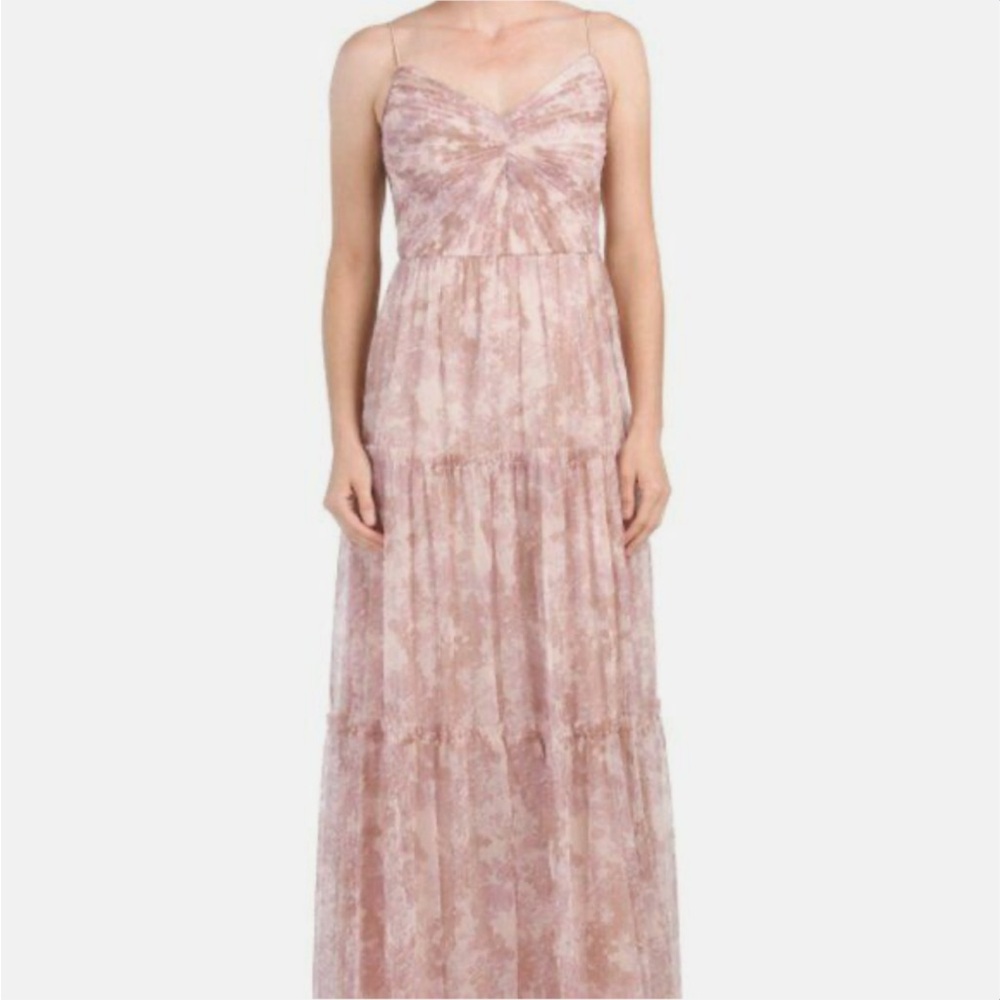 Adriana Papell Pink Floral Dresss